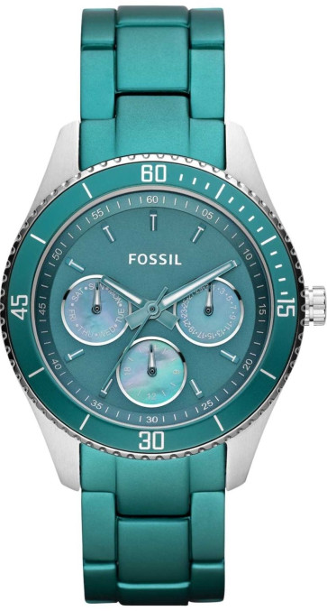 Horlogeband Fossil ES3036 Aluminium Groen 18mm